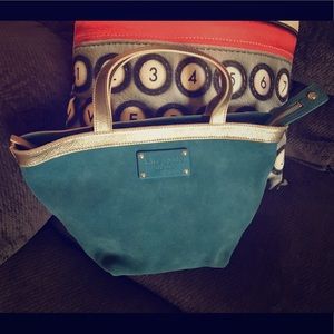 NWOT Kate Spade Teal Suede Satchel Bag